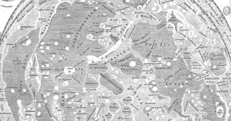 The Moon · Doppelmayr · Atlas Coelestis · 1742