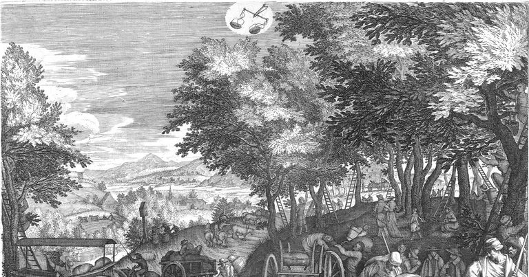 Zodia septembrie: Fecioară sau Balanță? · Aeg. Sadeler · September · 1607