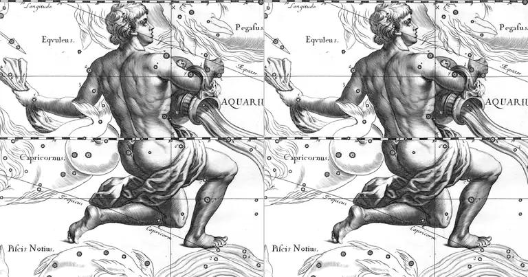 Acquario e Acquario: affinità tra due menti libere · Ioh. Hevelius · Uranographia · 1690