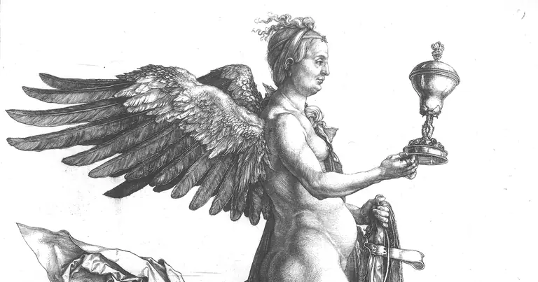 Оракул Да или Не: гадаене с да и не онлайн · A. Dürer · Nemesis · 1502